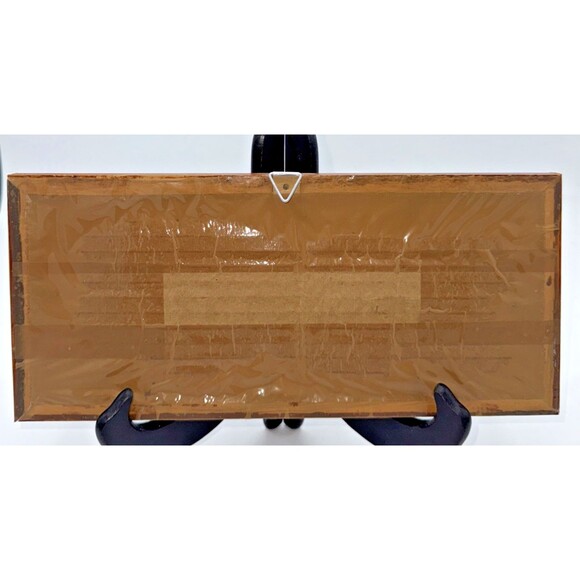 Handpainted & Framed Feather Art Honduras Village Scene Wall Hanger 10.75" X 5" - Picture 7 of 10